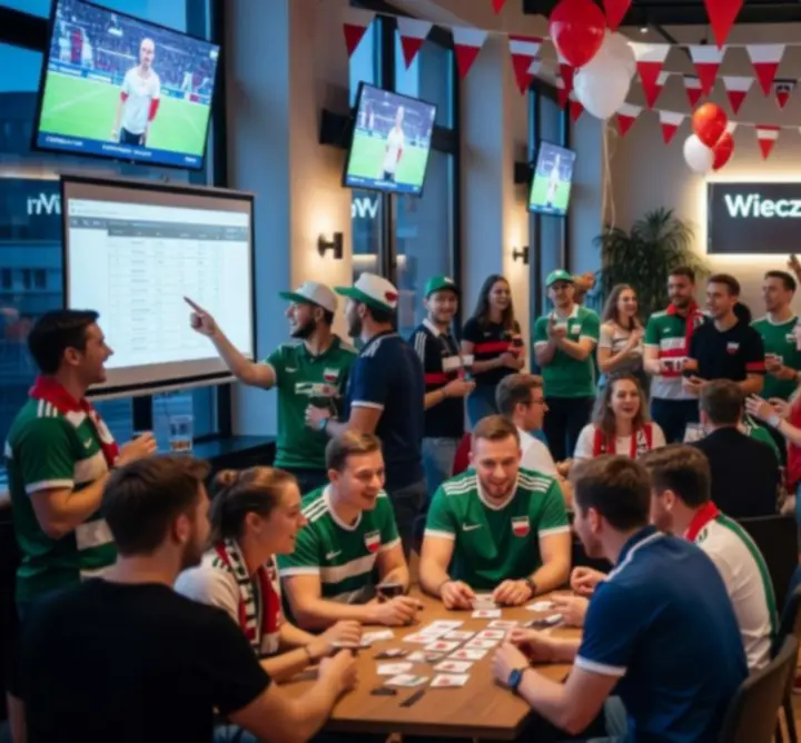 Tematyczny wieczór sportowy z kibicami i dekoracjami